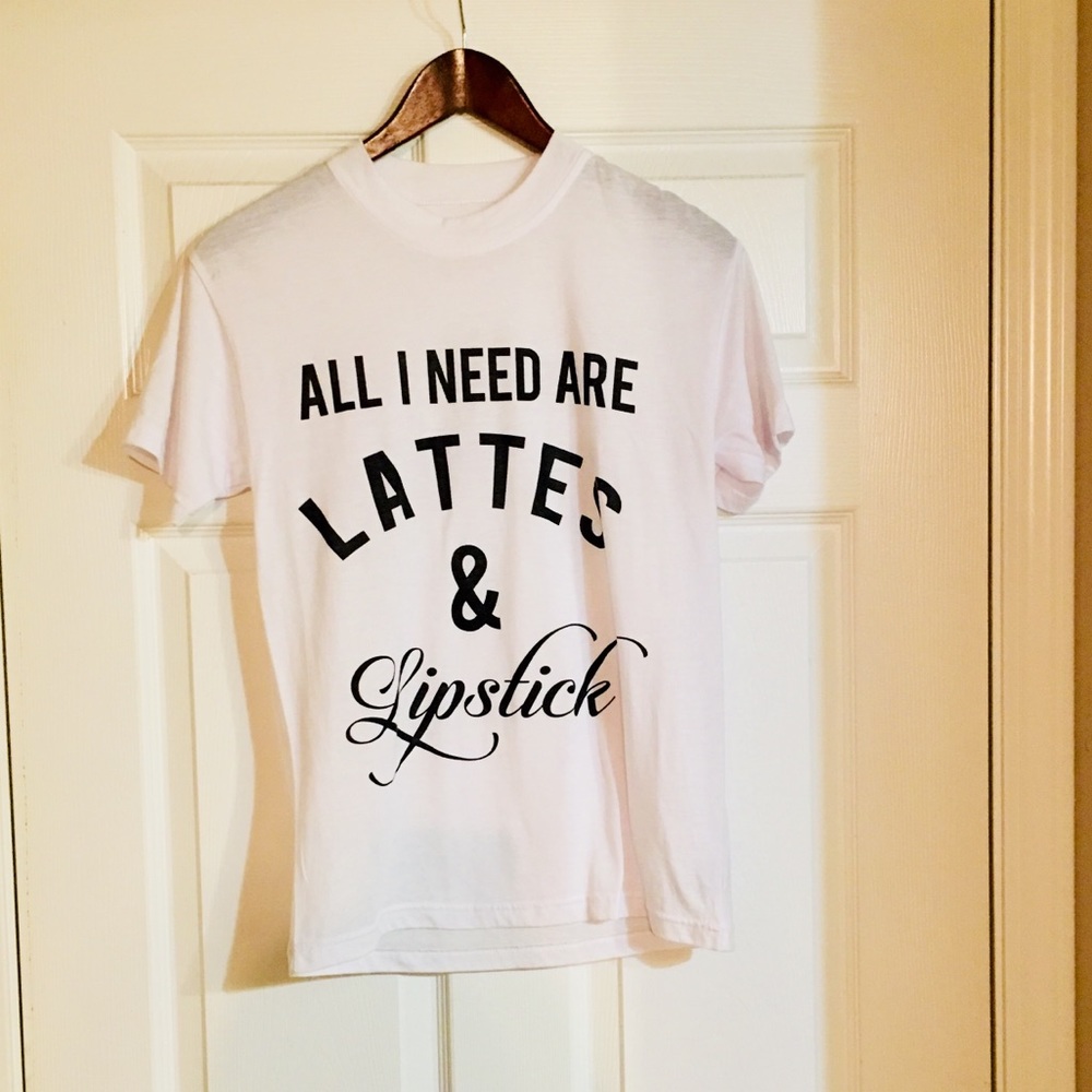 Lattes & Lipstick graphic tee